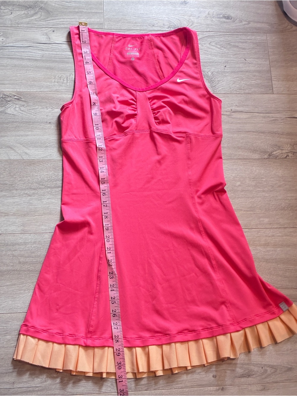 Nike Dri-FIT Pink Tennis Dress Pleated Hem Athletic Court Dress Size M - Picture 8 of 8